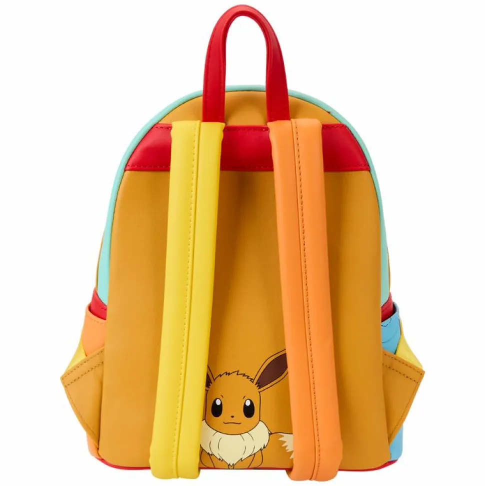 Pokemon - Color Block Starters 10" Faux Leather Mini Backpack