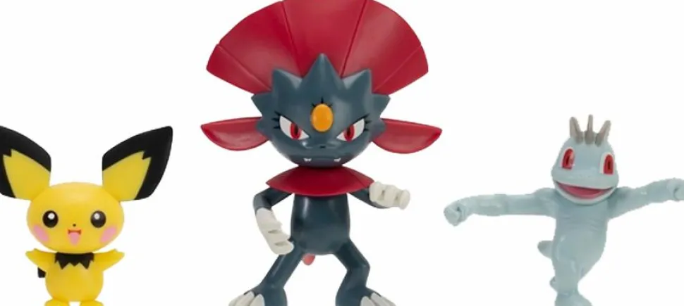 Pokemon - Pichu + Weavile + Machop Battle Figure Set