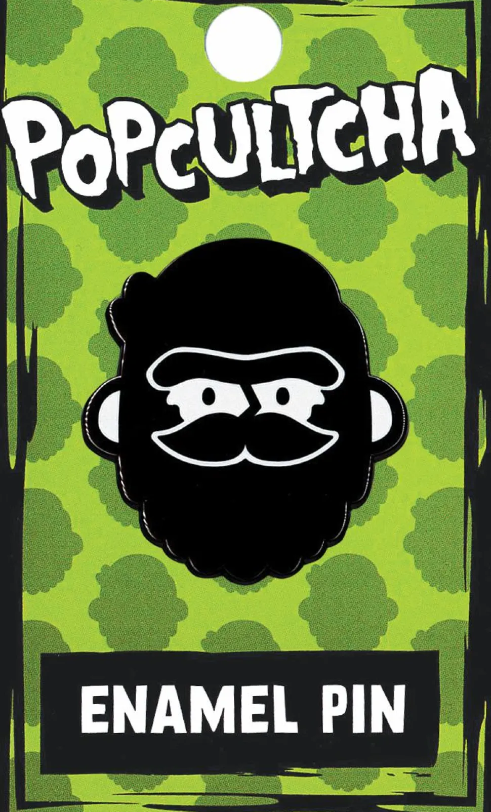 Popcultcha - Bigfoot Head (Black & White) Enamel Pin