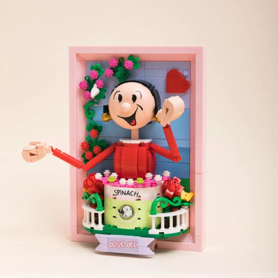 Popeye - Olive Oyl 3D Portrait Building Block Construction Set (348 Pieces)