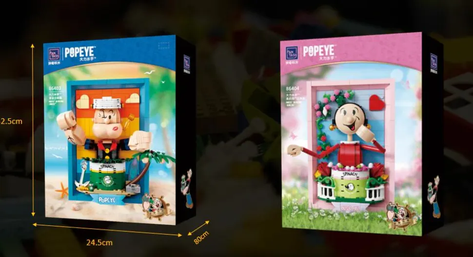 Popeye - Olive Oyl 3D Portrait Building Block Construction Set (348 Pieces)