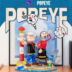 Popeye - Popeye with Olive Oyl Building Block Construction Set (1209 Pieces)