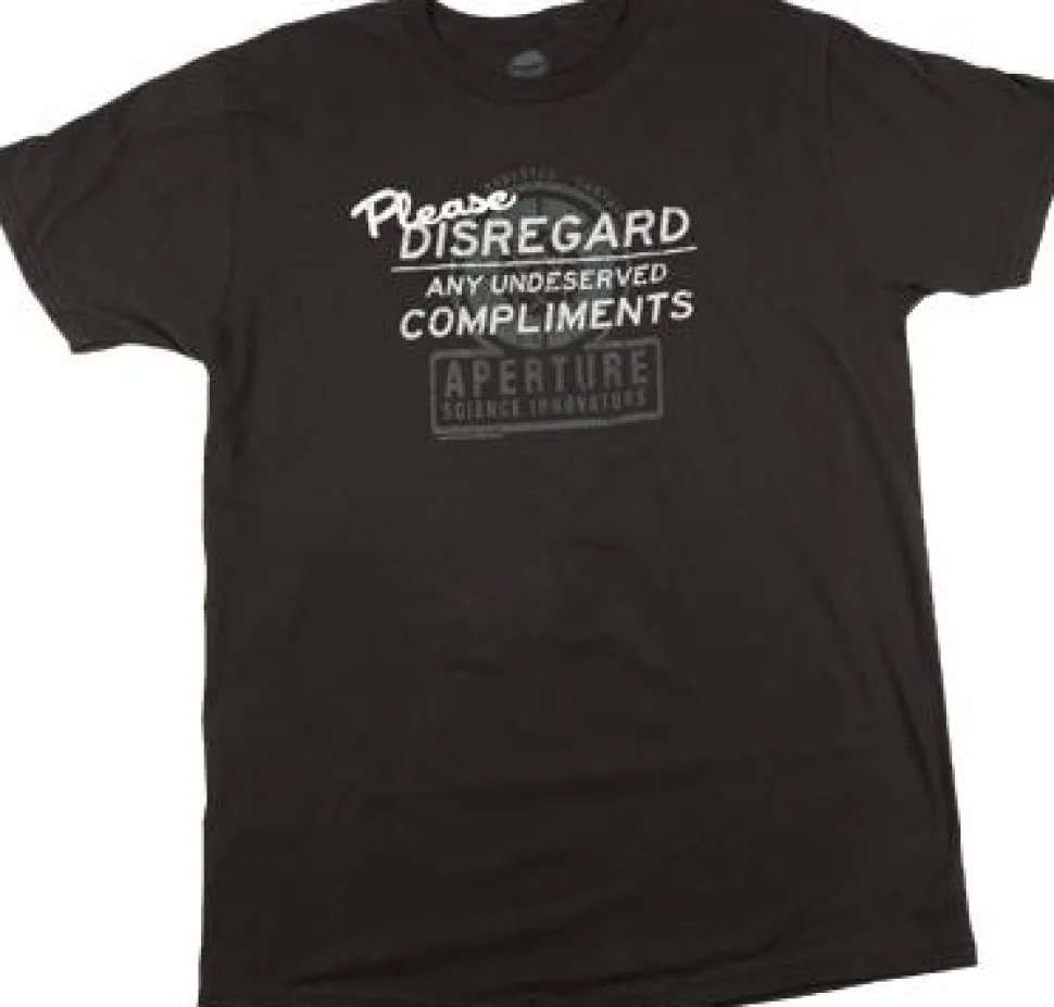 Portal 2 - Please Disregard Undeserved Compliments Male T-Shirt