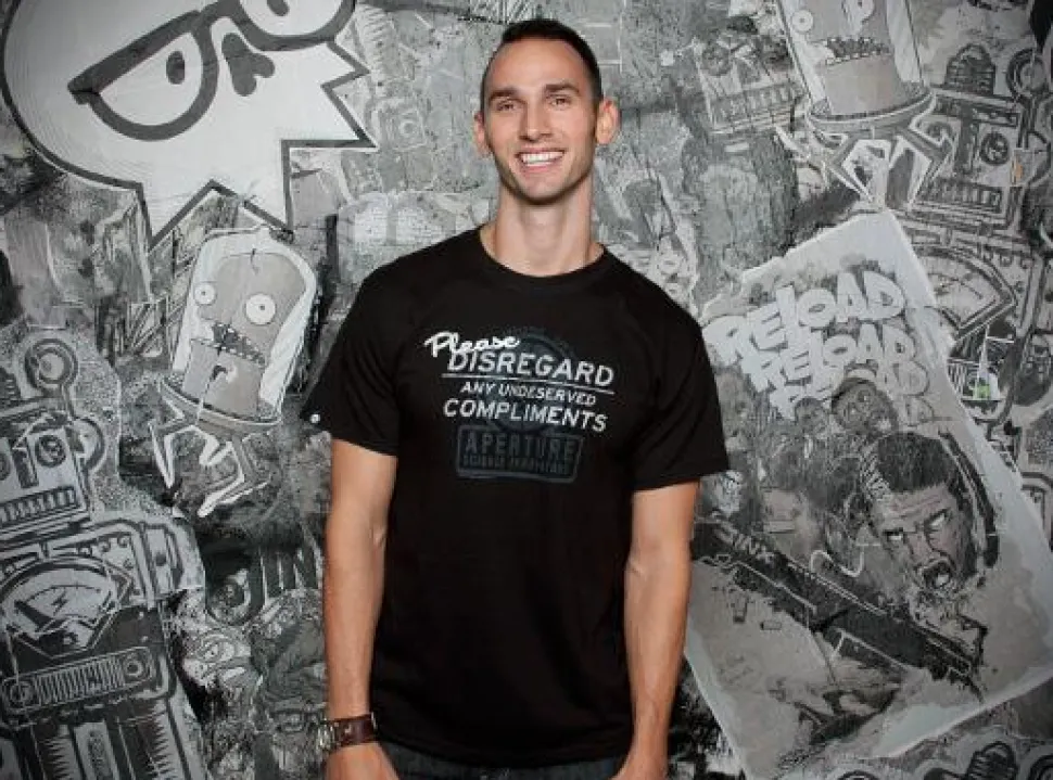 Portal 2 - Please Disregard Undeserved Compliments Male T-Shirt