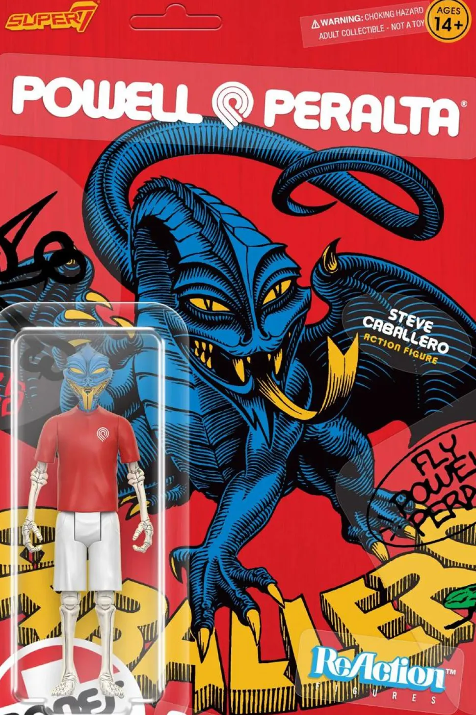 Powell Peralta - Steve Caballero Dragon (Animal Chin) ReAction 3.75" Action Figure (Wave 5)