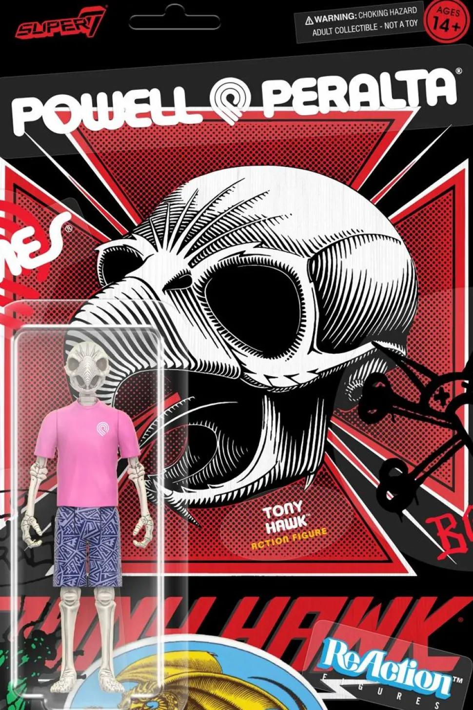 Powell Peralta - Tony Hawk (Mt. Trashmore '85) ReAction 3.75" Action Figure (Wave 5)