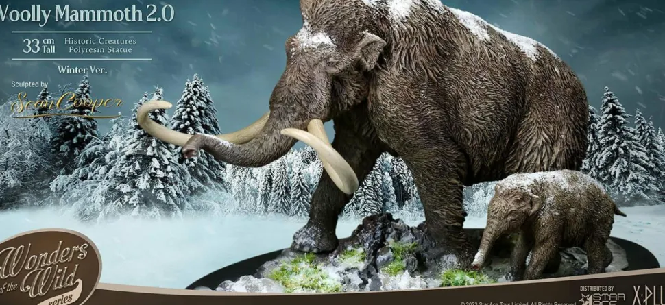 Prehistoric Creatures - Woolly Mammoth 2.0 (Winter) 10” Statue