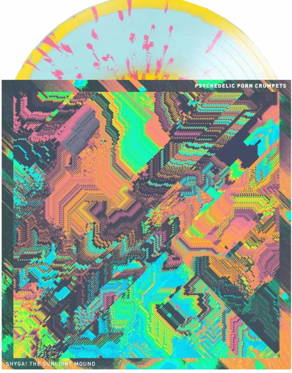 Psychedelic Porn Crumpets - Shyga! The Sunlight Mound LP Vinyl Record (Blue / Yellow Merge with Pink Splatter Vinyl)
