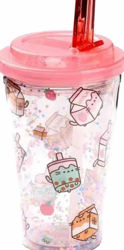 Pusheen - Pusheen Sips Double Walled Cup with Straw