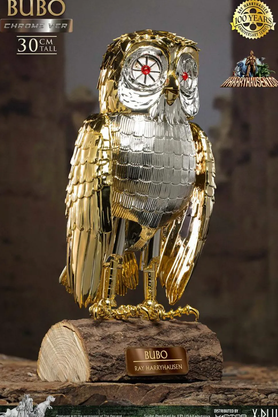 Ray Harryhausen - Bubo the Owl (Chrome Version) 12" Statue