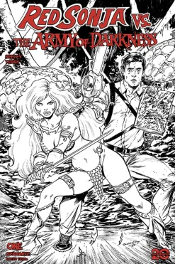 Red Sonja vs. The Army of Darkness - Issue #1 Single Issue Paperback Comic Book (1:10 Incentive Cover L Tim Seeley Line Art Variant)
