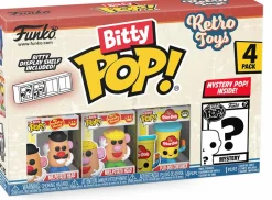 Retro Toys - Mr. Potato Head, Mrs. Potato Head, Play-Doh Container & Mystery Bitty Pop! Vinyl Figure 4-Pack