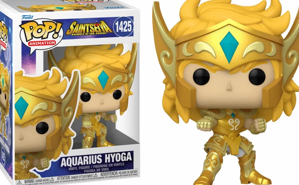 Saint Seiya: Knights of the Zodiac - Aquarius Hyoga in Gold Suit Pop! Vinyl Figure