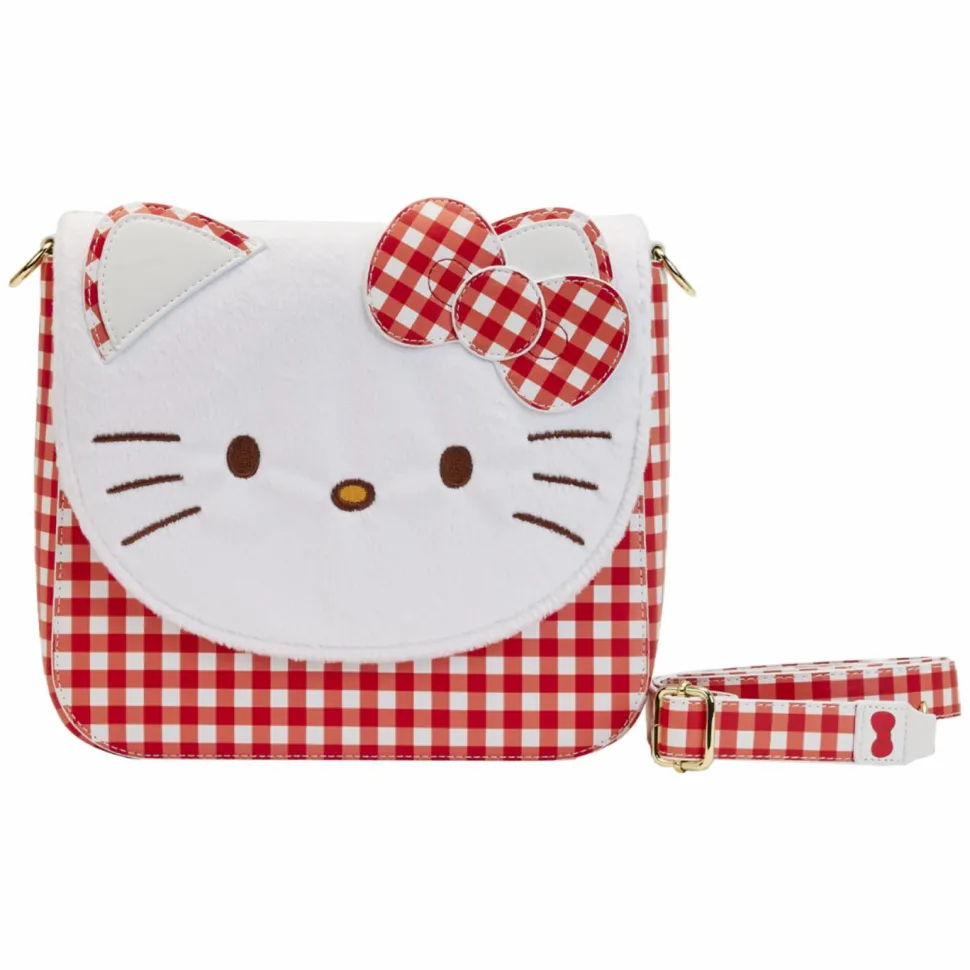 Sanrio - Hello Kitty Gingham Cosplay 8” Faux Leather Crossbody Bag