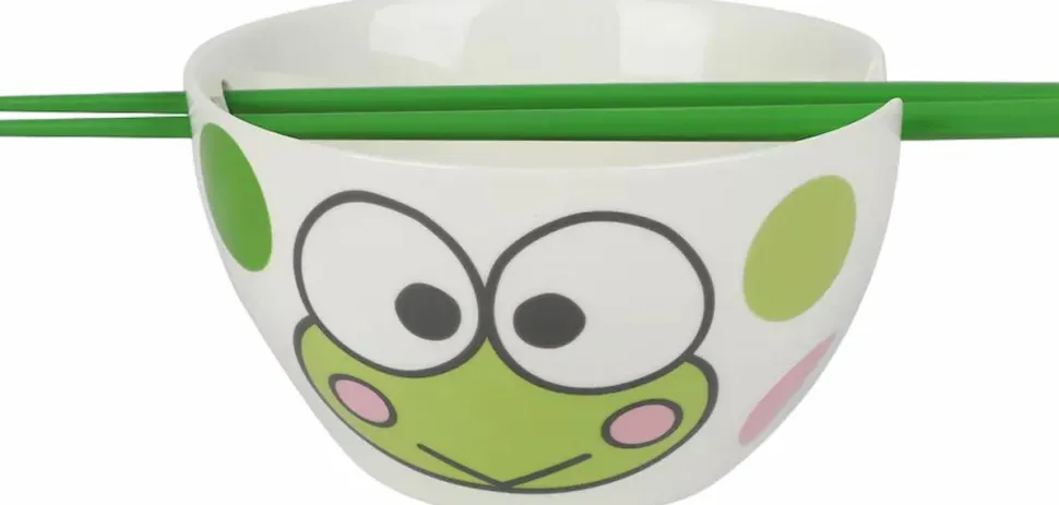Sanrio - Keroppi Ceramic Ramen Bowl with Chopsticks