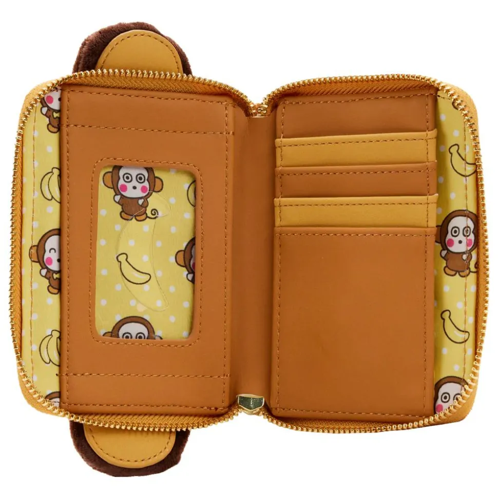 Sanrio - Monkichi Cosplay 4” Faux Leather Zip-Around Wallet