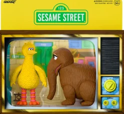 Sesame Street - Big Bird & Mr. Snuffleupagus ReAction 3.75" Action Figure 2-Pack
