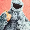 Sesame Street - Cookie Monster Plush Throw Blanket