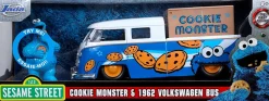 Sesame Street - Cookie Monster with 1962 Volkswagen Bus Pickup 1/24th Scale Hollywood Rides Die-Cast Vehicle Replica