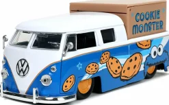 Sesame Street - Cookie Monster with 1962 Volkswagen Bus Pickup 1/24th Scale Hollywood Rides Die-Cast Vehicle Replica