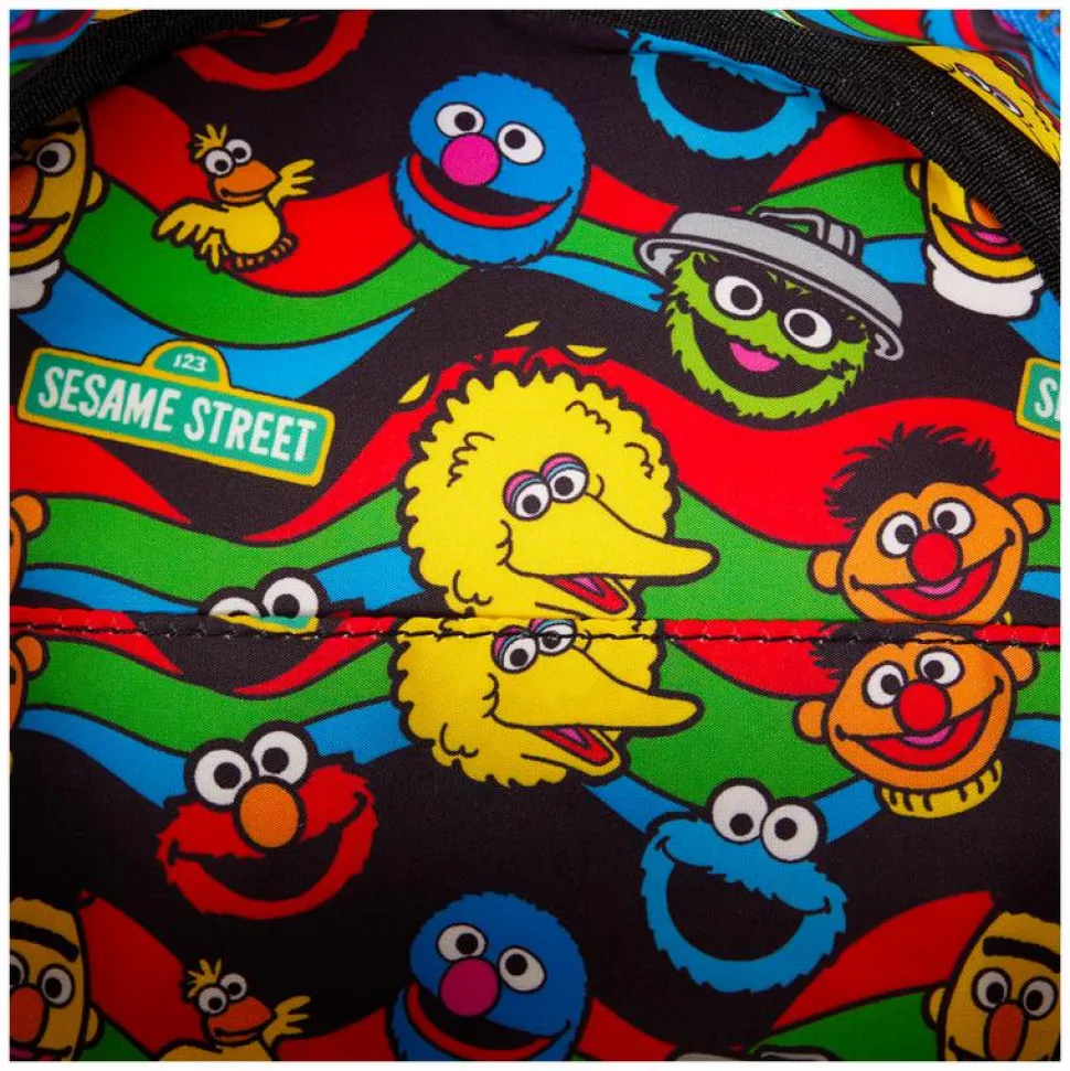 Sesame Street - Retro TV Triple Lenticular 8" Faux Leather Crossbody Bag