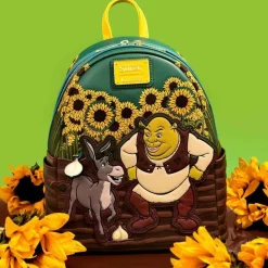 Shrek - Shrek & Donkey Sunflower Field 10" Faux Leather Mini Backpack