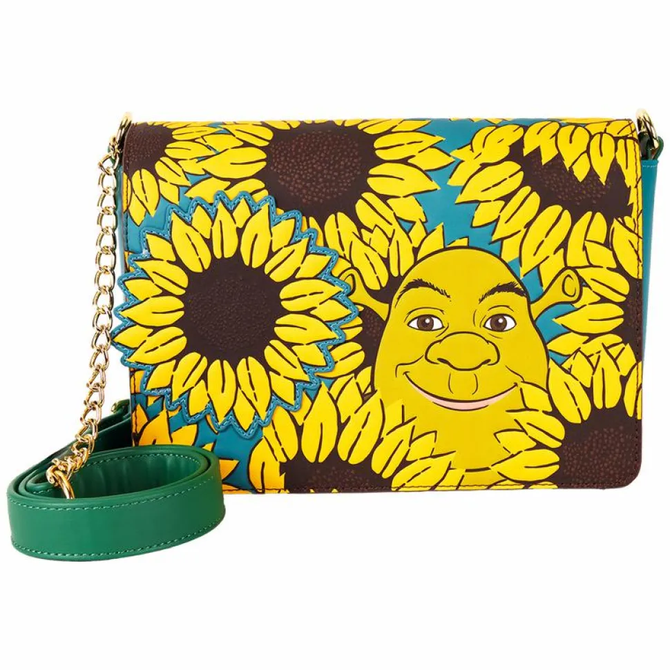 Shrek - Shrek & Donkey Sunflower Field 6" Faux Leather Crossbody Bag