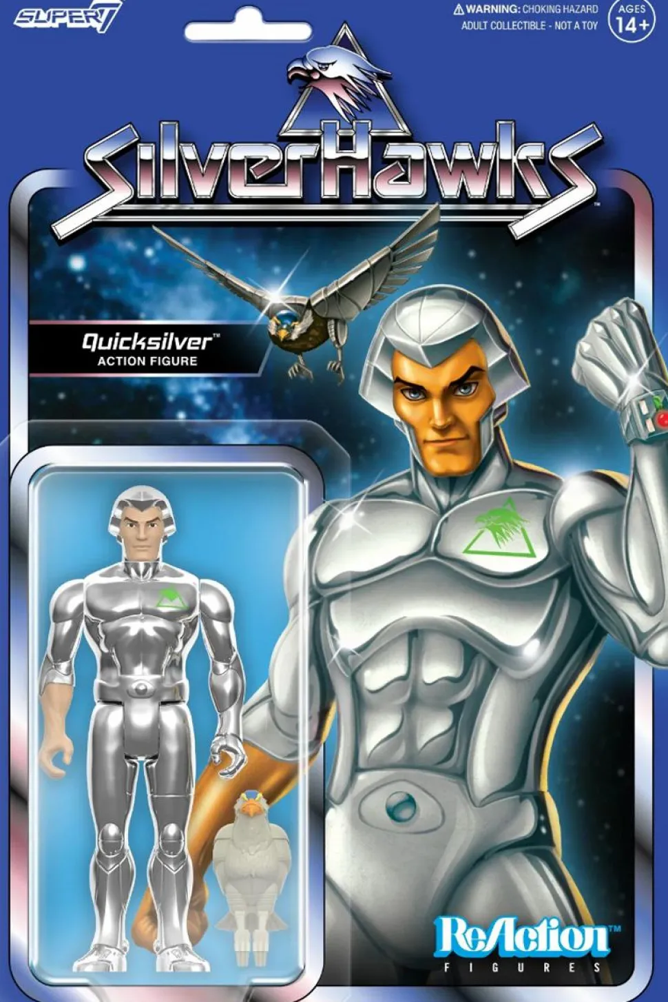 SilverHawks (1986) - Quicksilver (Toy Version) ReAction 3.75" Action Figure (Wave 1)