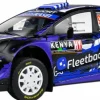 Solido Cars - Blue Ford Puma Rally1 Hybrid (#9 Serderidis / Miclotte 2022 Kenya Safari Rally) 1/18th Scale Die-Cast Vehicle Replica