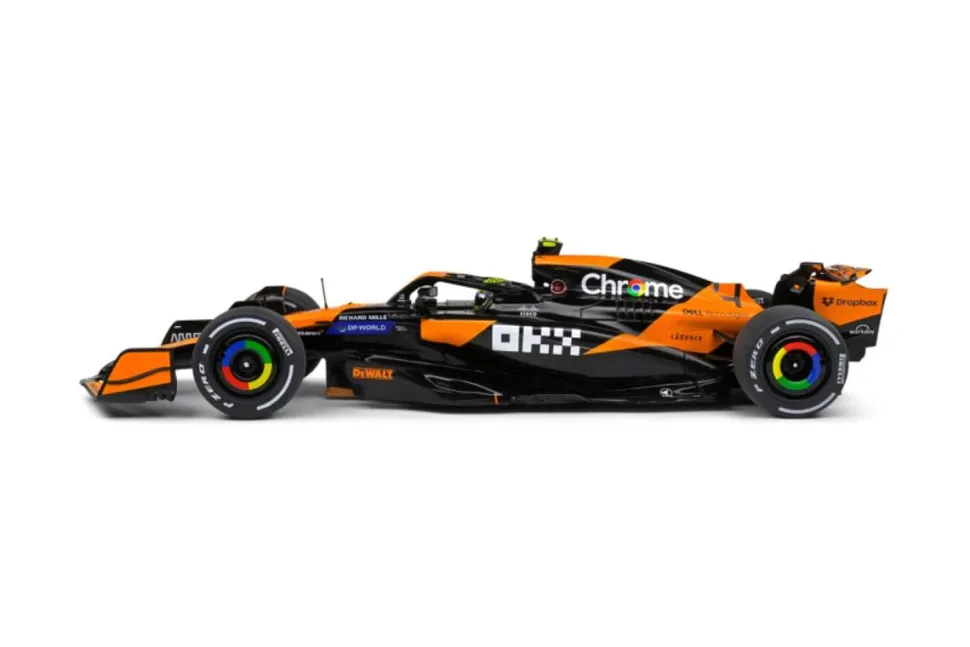Solido Cars - Lando Norris' 2024 McLaren MCL38 Formula 1 Racing Car (Miami Grand Prix) 1/18th Scale Die-Cast Vehicle Replica