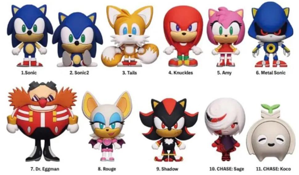 Sonic the Hedgehog - Series 1 3D Figural Foam Bag Clip Blind Bag (Single Unit)