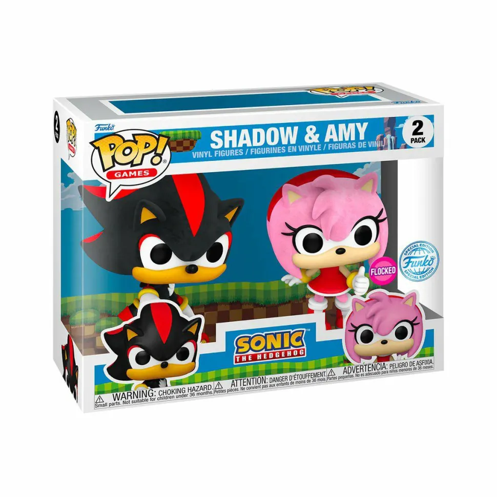 Sonic the Hedgehog - Shadow & Amy Flocked Pop! Vinyl Figure 2-Pack