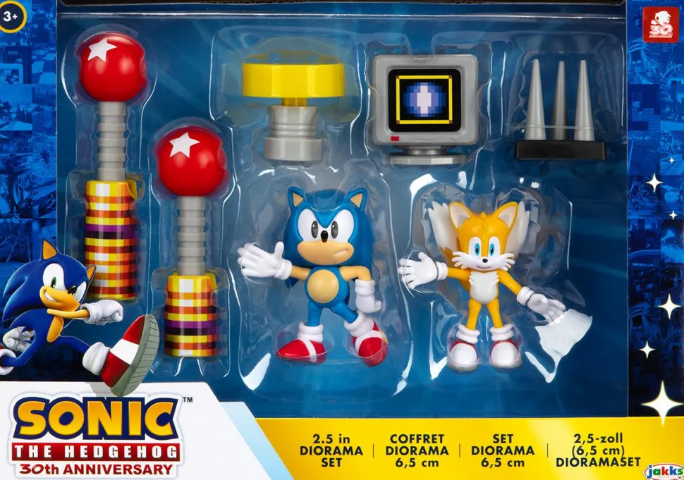Sonic the Hedgehog - Sonic the Hedgehog & Tails Diorama 2.5” Scale Action Figure Playset