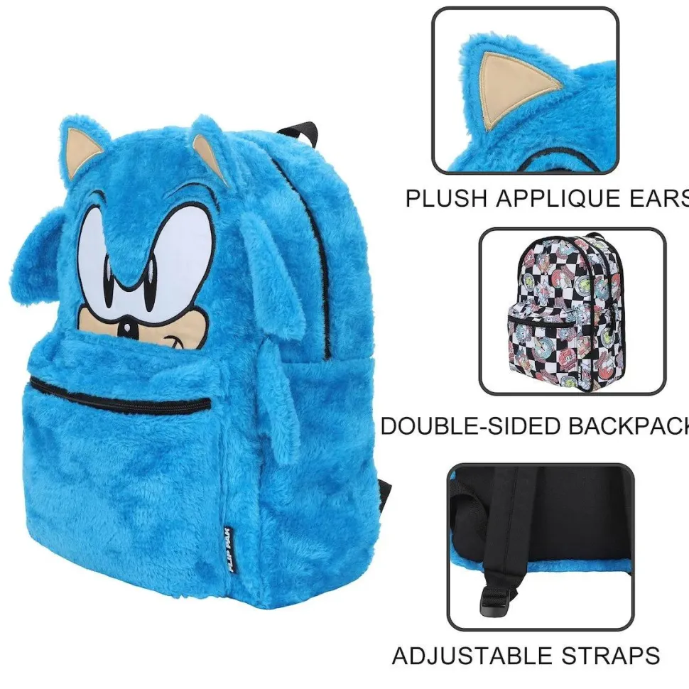 Sonic the Hedgehog - Sonic Big Face 17" Reversible Backpack