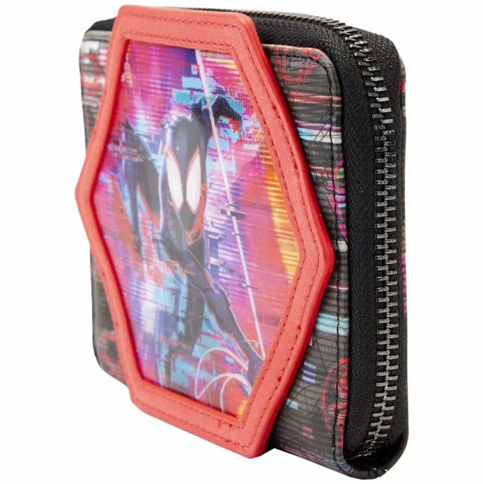 Spider-Man - Across the Spider-Verse Lenticular Glow in the Dark 4” Faux Leather Zip-Around Wallet