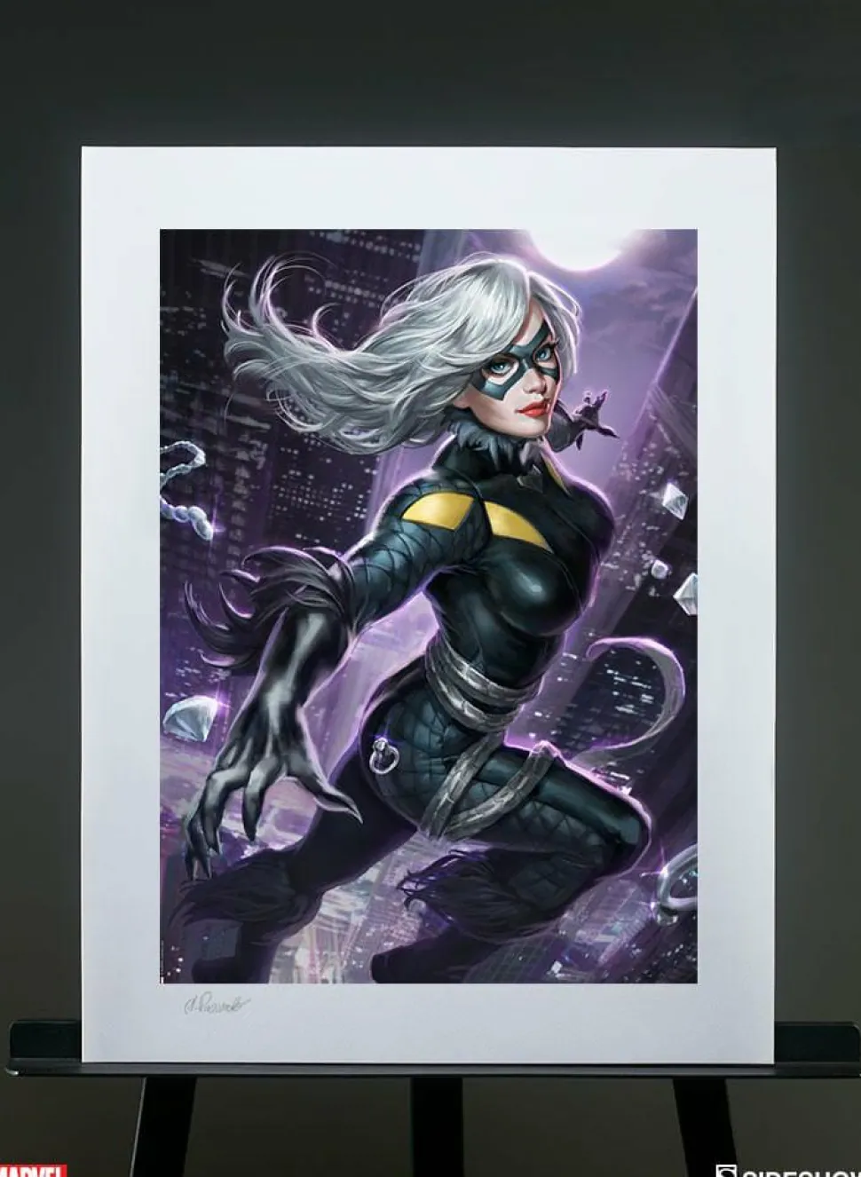 Spider-Man - Black Cat Premium Art Print by Alex Pascenko