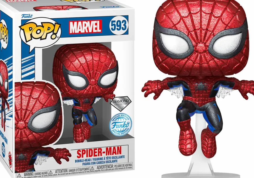Spider-Man - Spider-Man First Appearance Diamond Glitter 80th Anniversary Pop! Vinyl Figure