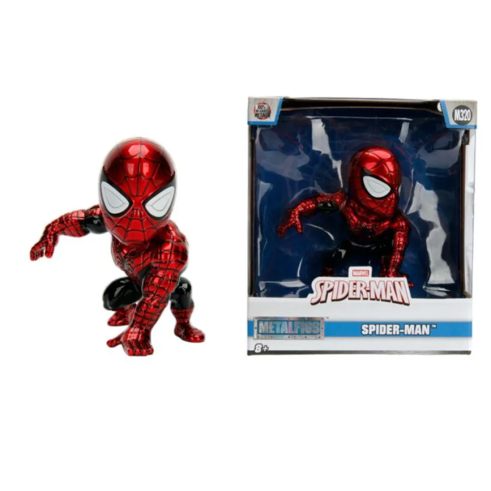 Spider-Man - Spider-Man in Red & Black 4" Metals Die-Cast Action Figure