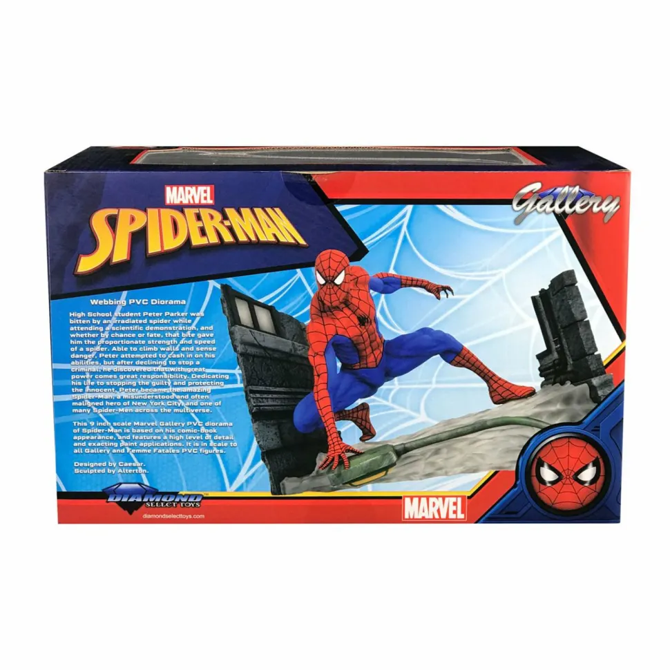 Spider-Man - Spider-Man Webbing Marvel Gallery 7” PVC Diorama Statue