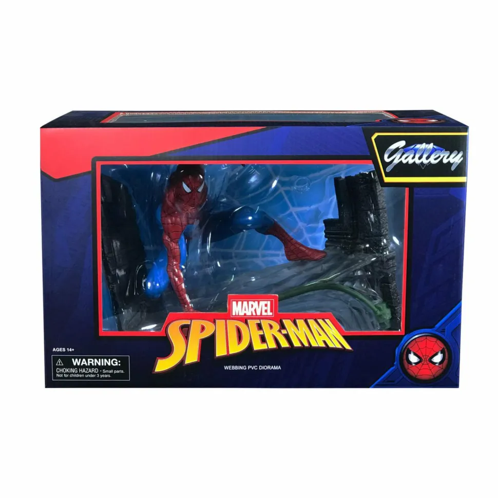 Spider-Man - Spider-Man Webbing Marvel Gallery 7” PVC Diorama Statue