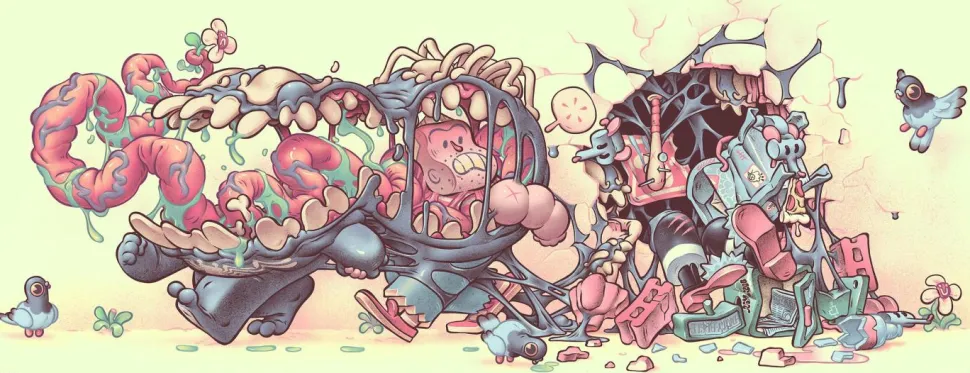 Spider-Man - Venom: The Symbiote Stroll Fine Art Print by T. Wei