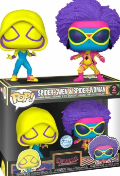 Spider-Man: Across the Spider-Verse - Spider-Gwen & Spider-Woman Blacklight Pop! Vinyl 2-Pack