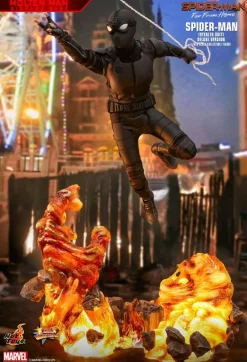 Spider-Man: Far From Home - Spider-Man Stealth Suit & Mysterio's Iron Man Illusion Hot Toys 1/6th Scale Action Figure Bundle (Set of 2)