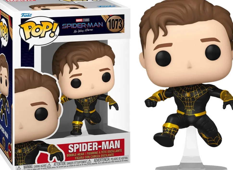 Spider-Man: No Way Home - Spider-Man Unmasked Black Suit Pop! Vinyl Figure