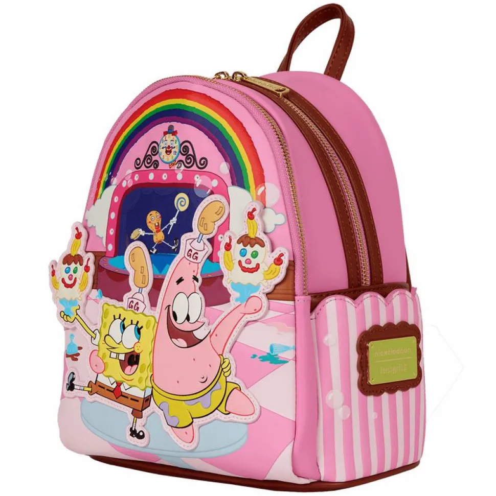 Spongebob Squarepants - Spongebob & Patrick Goofy Goober Light Up 10" Faux Leather Mini Backpack