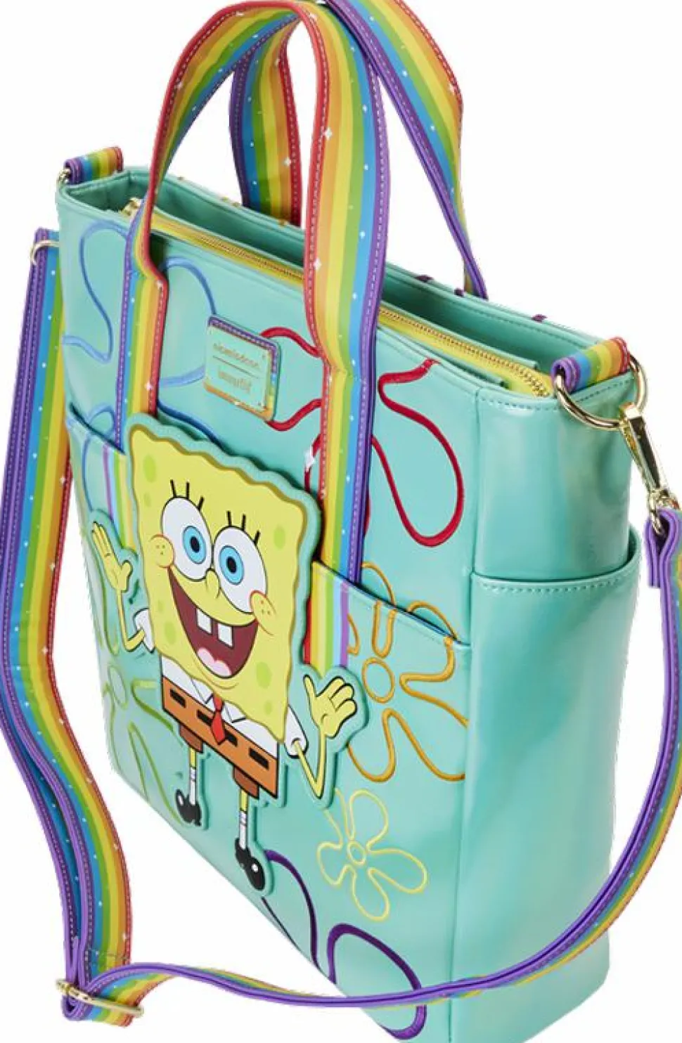 Spongebob Squarepants - 25th Anniversary Imagination 14" Faux Leather Convertible Tote Bag