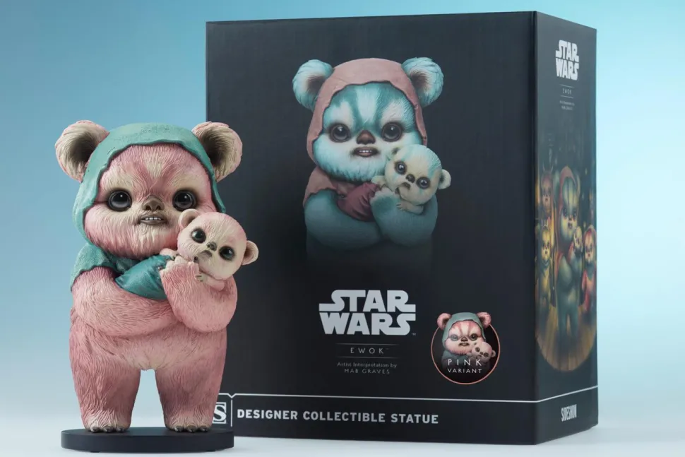 Star Wars - Ewok (Pink Variant) 7" Designer Statue by Mab Graves (Popcultcha Exclusive)