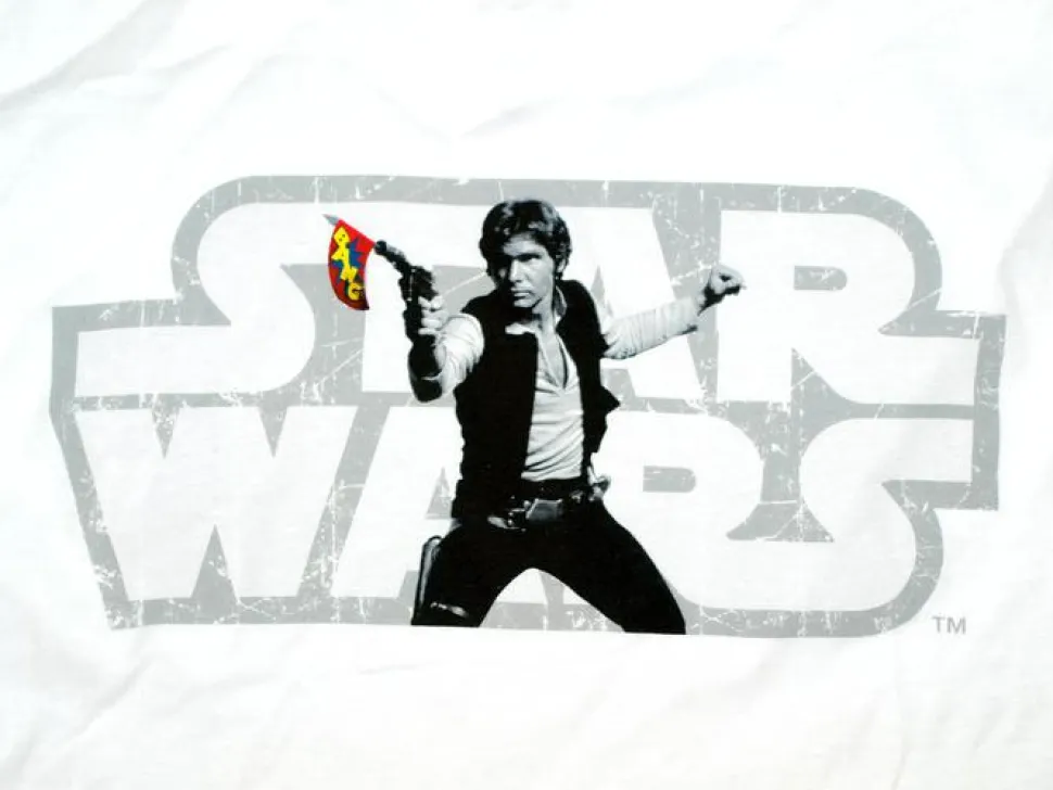 Star Wars - Han Solo Gun Gag Male T-Shirt