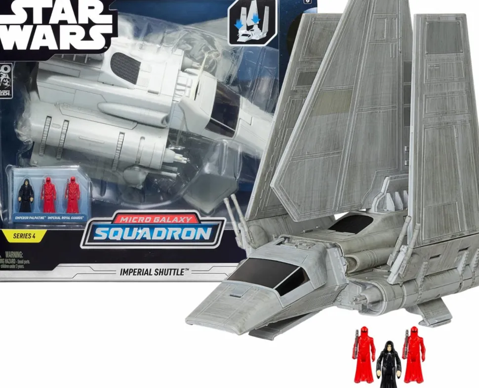 Star Wars - Micro Galaxy Squadron Imperial Shuttle Starship Class 8" Vehicle & Figure Playset (Series 04)