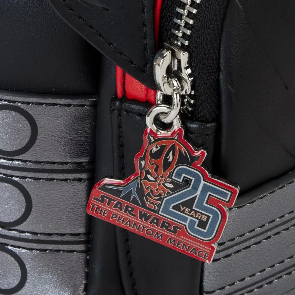 Star Wars - Phantom Menace 25th Anniversary Darth Maul Cosplay Glow in the Dark 10" Faux Leather Mini Backpack